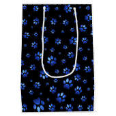 Blauer Glitzer Mittlere Geschenktüte (Rückseite)