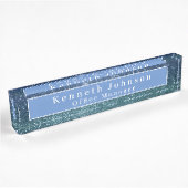 Blauer Glitzer Namensplakette