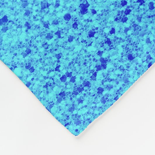 Blauer Glitzer-Schein-glänzender Schimmer Fleecedecke (Ecke)