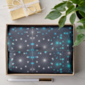 Blauer Glitzer Schneeflocken Seidenpapier (Geschenk)