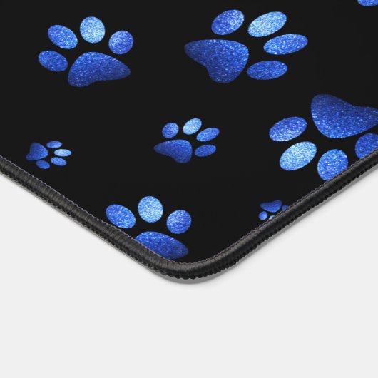 Blauer Glitzer Schreibtischunterlage (Ecke)