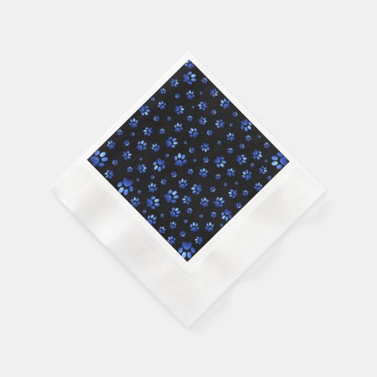 Blauer Glitzer Serviette (Ecke)