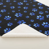 Blauer Glitzer Sherpadecke (3/4)