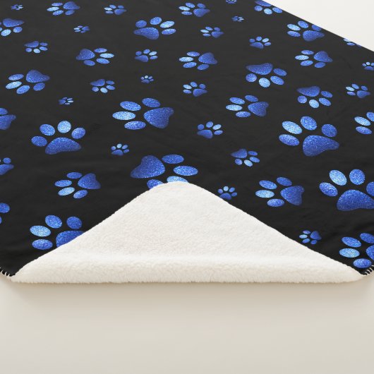 Blauer Glitzer Sherpadecke (3/4)