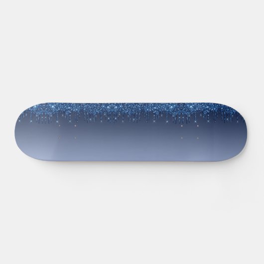 Blauer Glitzer Skateboard (Horizontal)