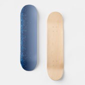 Blauer Glitzer Skateboard (Vorderseite)