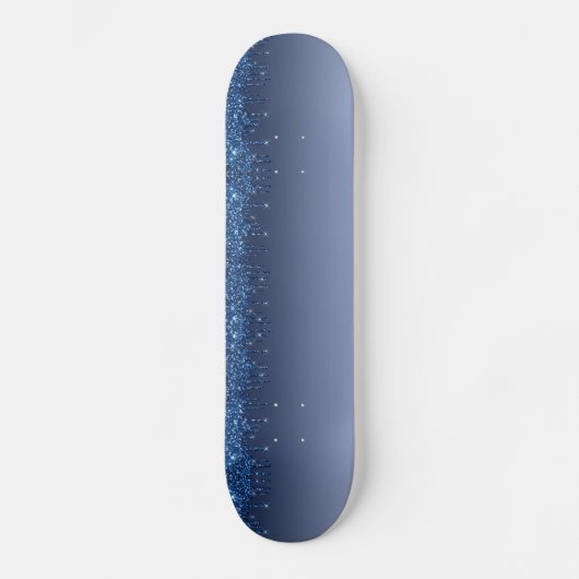 Blauer Glitzer Skateboard (Vorderseite)