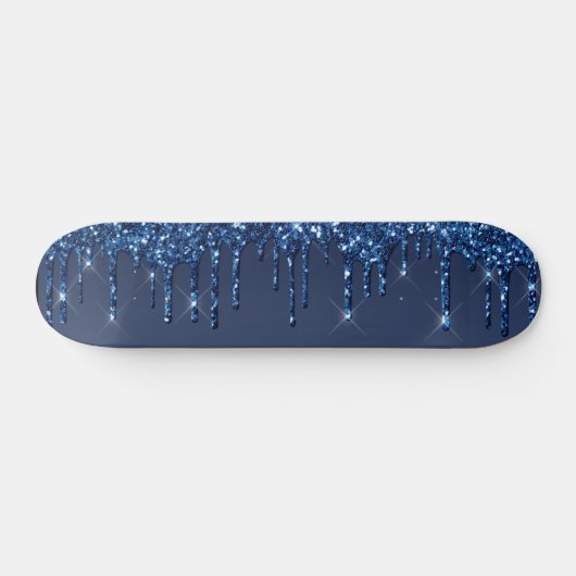 Blauer Glitzer Skateboard (Horizontal)