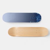 Blauer Glitzer Skateboard (Horizontal)