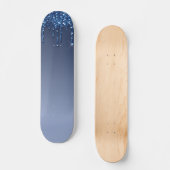 Blauer Glitzer Skateboard (Vorderseite)