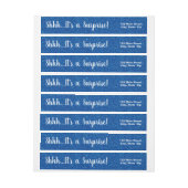 BLAUER Glitzer ÜBERRASCHUNG Rücksendeadressen-Aufk (Bogen)