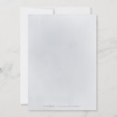 Blauer Glitzer und blühendes Brautparty Einladung (Rückseite)