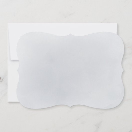 Blauer Glitzer und blumengeschmückte Quinceanera Einladung (Rückseite)