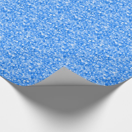 Blauer Glitzer und Glitzern Geschenkpapier (Ecke)