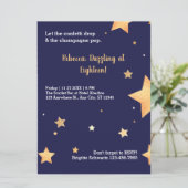 Blauer Glitzer und goldener Geburtstagsinvestit (Stehend Vorderseite)