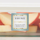 Blauer Glitzer und Weiß Etiketten (Befestigt)