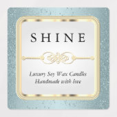 Blauer Glitzer und Weiß Etiketten (Design 1)