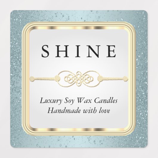 Blauer Glitzer und Weiß Etiketten (Design 2)