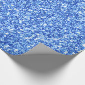 Blauer Glitzer und weiße Glitzern Textur Geschenkpapier (Ecke)