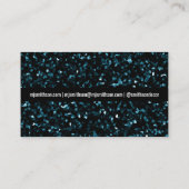 Blauer Glitzer Visitenkarte (Rückseite)