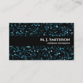 Blauer Glitzer Visitenkarte (Vorderseite)