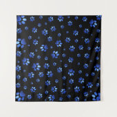 Blauer Glitzer Wandteppich (Vorderseite (Horizontal))