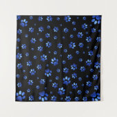 Blauer Glitzer Wandteppich (Vorderseite)