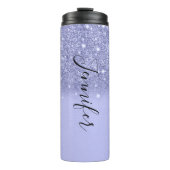 Blauer Glitzer-Wärmer Thermosbecher (Vorderseite)