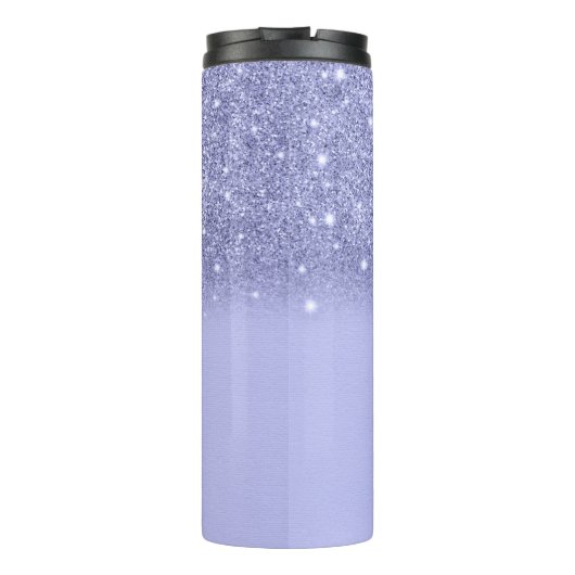 Blauer Glitzer-Wärmer Thermosbecher (Rückseite)