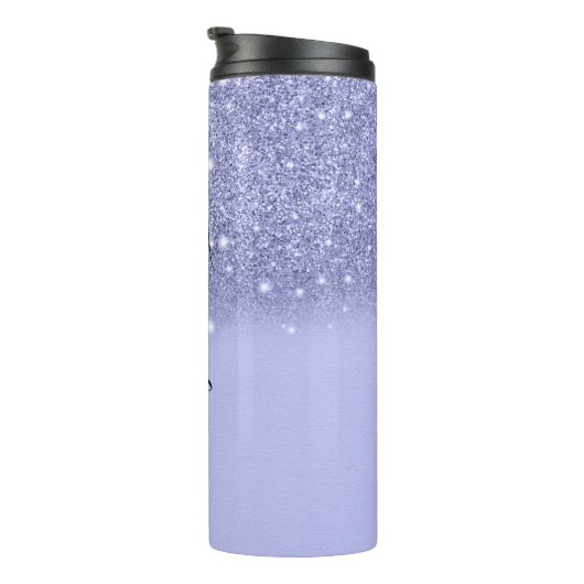 Blauer Glitzer-Wärmer Thermosbecher (Nach rechts gedreht)