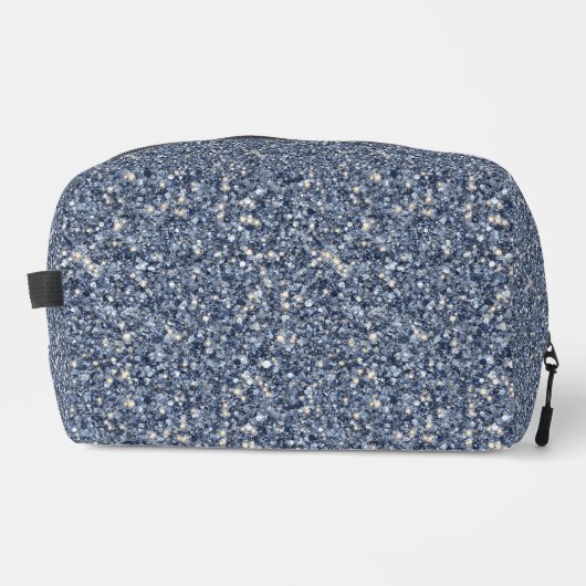 Blauer Glitzer Waschbeutel (Vorderseite)