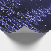 Blauer Glitzer-Weihnachtsbaum-Feiertag Geschenkpapier (Ecke)