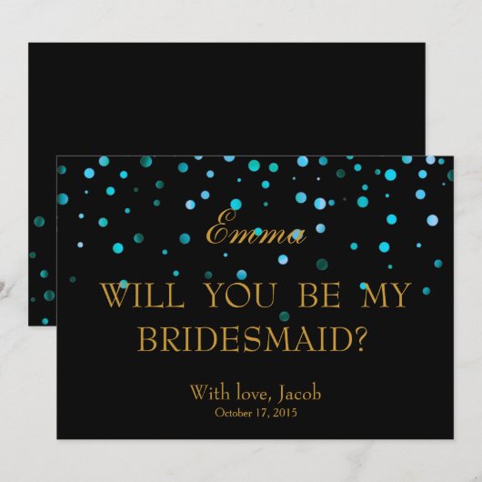 Blauer Glitzer wird meine Einladung sein (Vorne/Hinten)