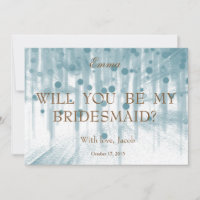 Blauer Glitzer wirst du meine Bridesmaid sein