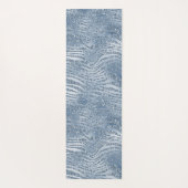 Blauer Glitzer Zebra Print Yogamatte (Rückseite)