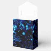 Blauer Glitzern Abstrakt gefrorene Blasen Monogram Geschenkschachtel (Geöffnet)