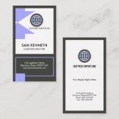 Blauer globaler Richtungspfeil-Logistik-Direktor Visitenkarte (Vorne/Hinten)