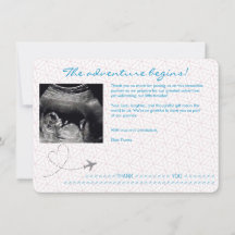 Blauer Globus Reisepass Baby Shower