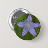 Blauer Glocke Blume Button (Vorne & Hinten)