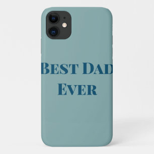 Blauer glücklicher Vatertag bester Dad ever Text N Case-Mate iPhone Hülle