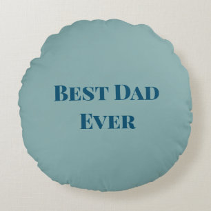 Blauer glücklicher Vatertag bester Papa aller Zeit Rundes Kissen