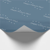 Blauer glücklicher Vatertag Geschenkpapier (Ecke)