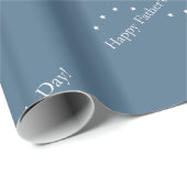 Blauer glücklicher Vatertag Geschenkpapier (Rolleneckpunkt)