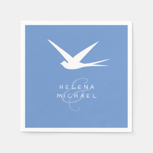 Blauer Glückstag Serviette (Vorderseite)