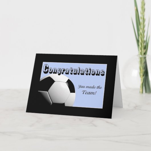 Blauer Glückwunsch, dass Sie das Team gemacht habe Karte (Vorderseite)