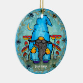 Blauer Gnom Keramik Ornament (Rechts)