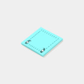 Blauer Gnom mit Pilzen Post-it Klebezettel (angewinkelt)
