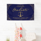 Blauer Gold-Abschluss-Banner der Jurastufe Banner (Insitu)
