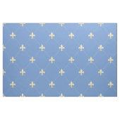 Blauer Gold Fleur-de-Lis (groß) Blau Stoff (Fat Quarter (45,7 x 55,9 cm))