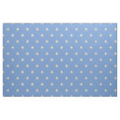 Blauer Gold Fleur-de-Lis (mittlerer Maßstab) Blau Stoff (Fat Quarter (45,7 x 55,9 cm))